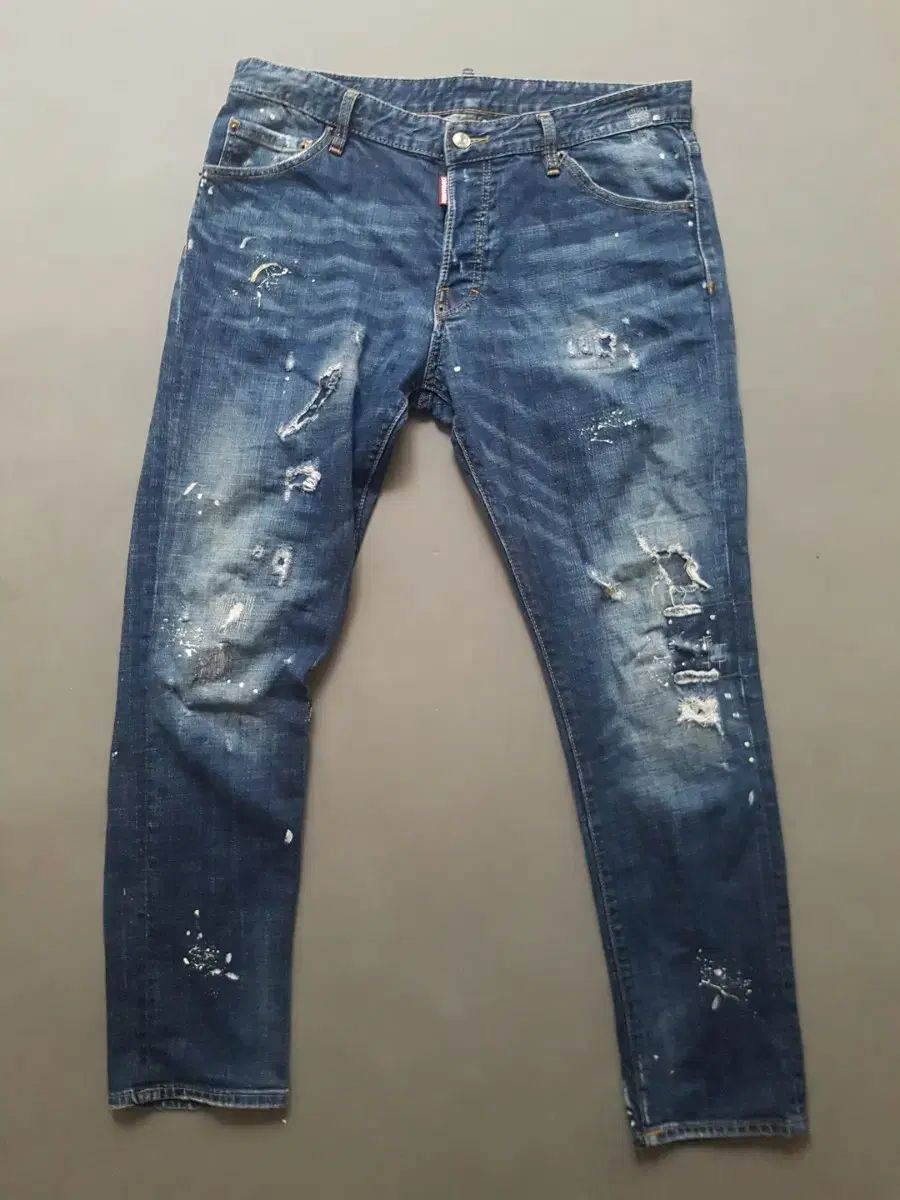 52 DSQUARED(ディースクエアード) 2 ダメージ スリムジーンズ デニム 36 37