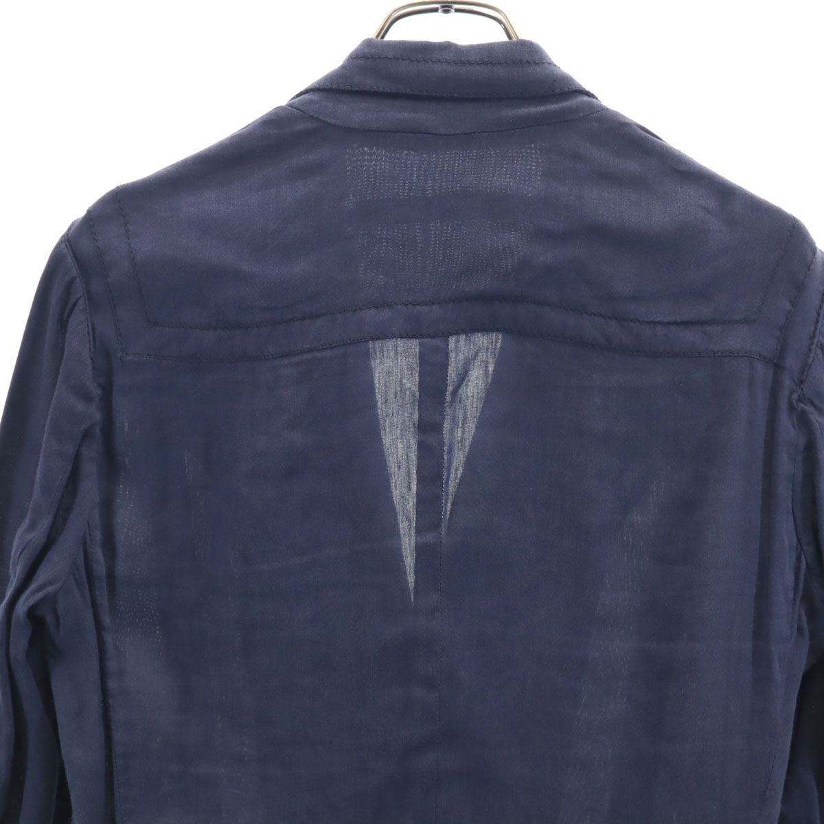 古着 DIRK BIKKEMBERGS ダークビッケンバーグ イタリア製 リネンブレンド テーラードジャケット 46 ネイビー アンコン メンズ DIRK BIKKEMBERGS ダークビッケンバーグ イタリア製 リネンブレンド