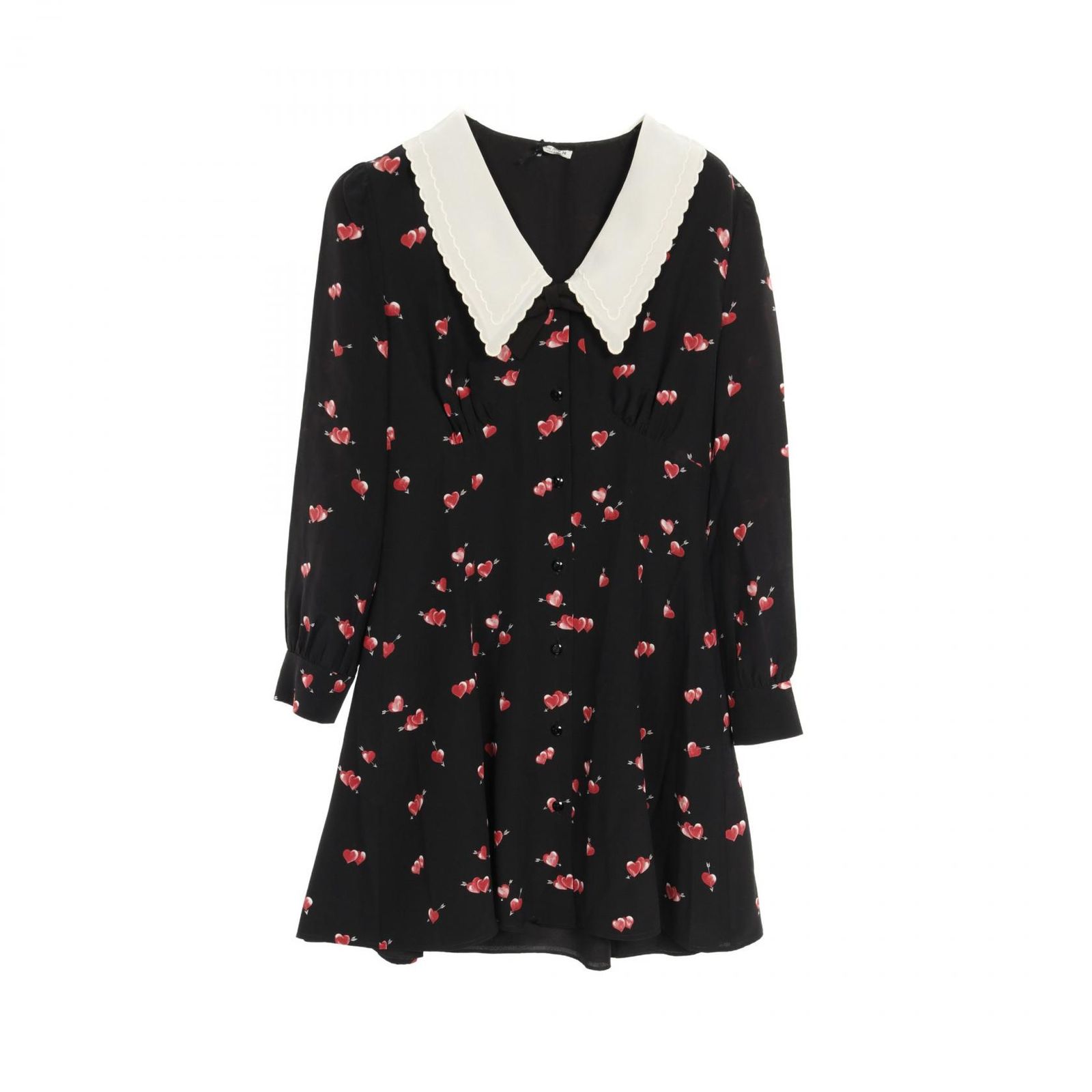 ミュウ ミュウ Miu Miu ワンピース MF4068 ブラック シルク ワンピース レディース Used A