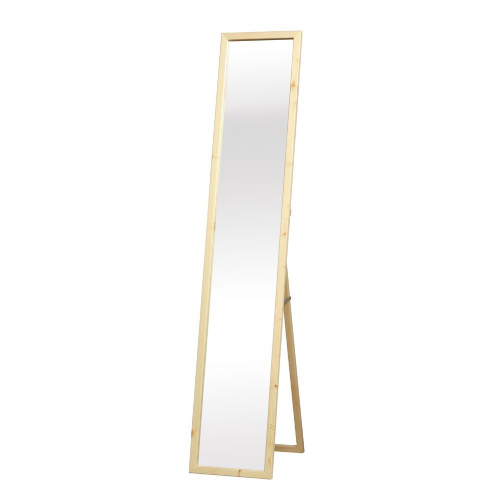 【新品・送料無料】天然木ナチュラルなリビングスタンドミラー幅29ｃｍ 幅29cm] 天然木ナチュラルなリビングスタンドミラー 鏡 姿見 全身 木製