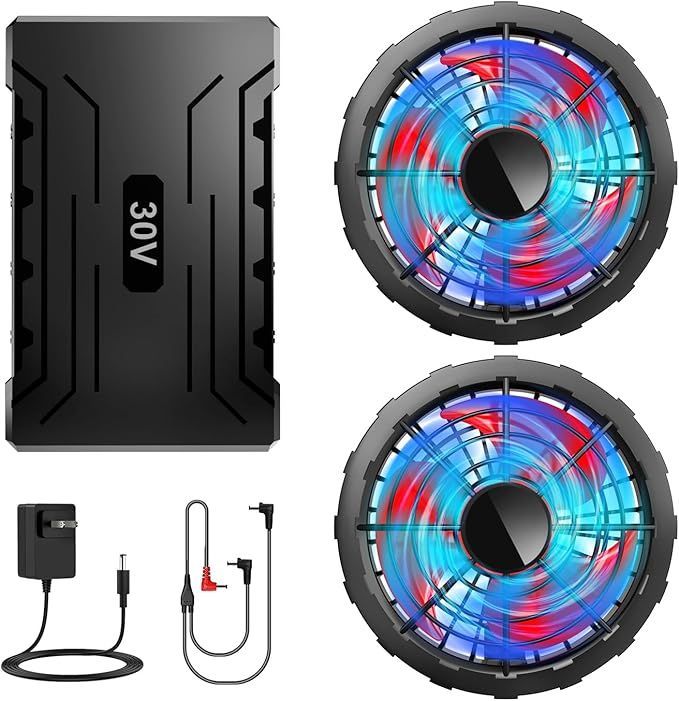 空調作業服 ファンバッテリーセット【30V超高出力＆40000大容量＆2024