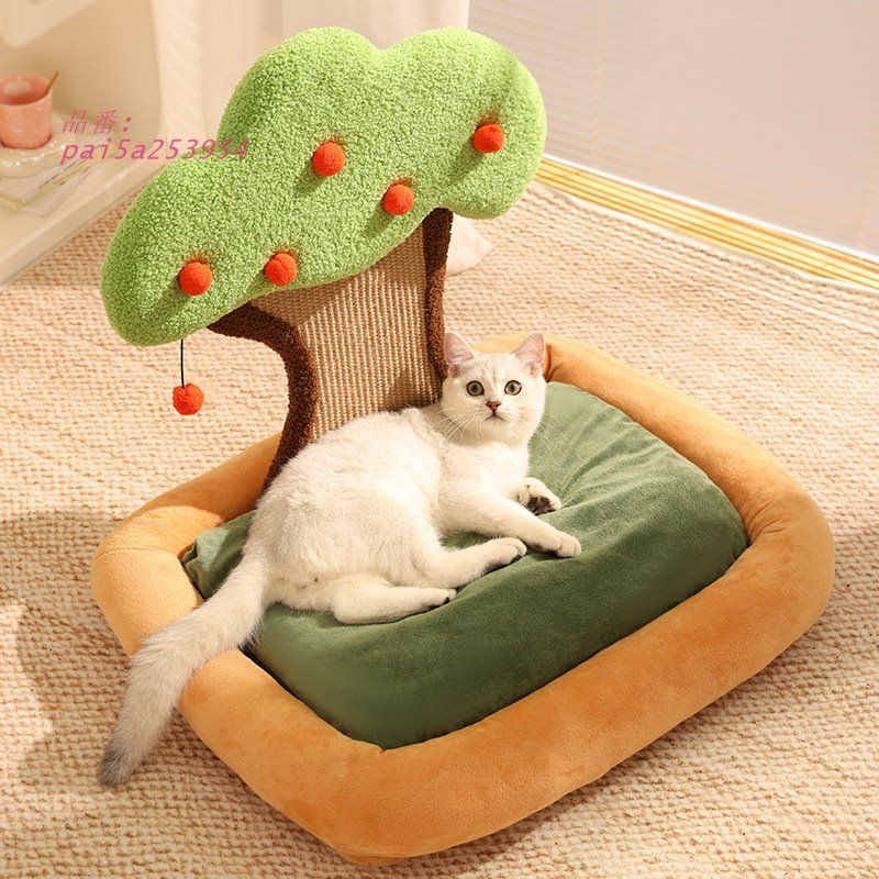 猫 ベッド 猫ハウス 猫ベッド キャットタワー ミニ猫つめとぎタワー 据え置き 耐久 組立簡単 安定 運動不足解消 省スペース 爪研ぎボード付き 天然サイザル麻 pai5a253954