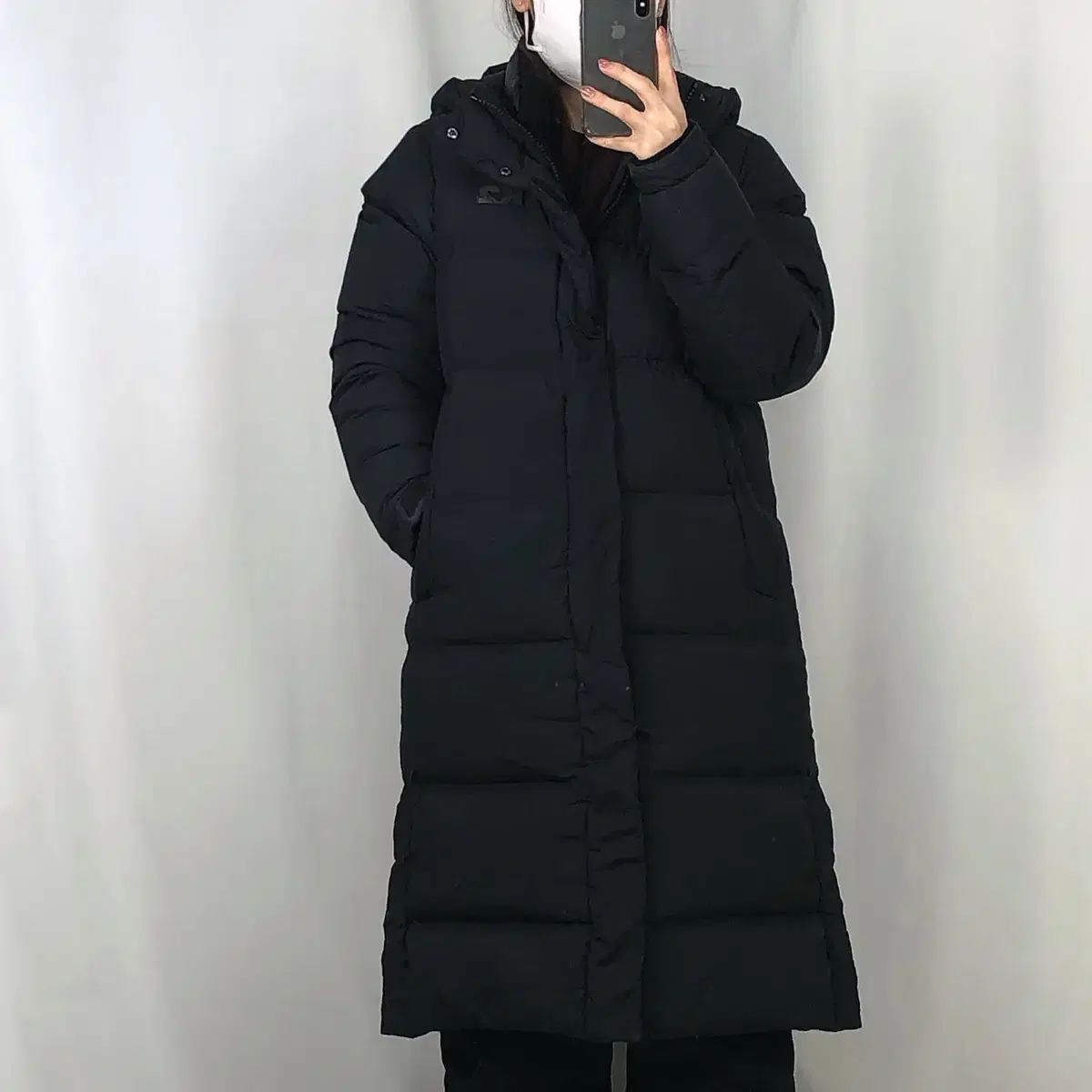 K2 表彰台 黒 グースダウン ダウンジャケット ロング丈 90 250219  