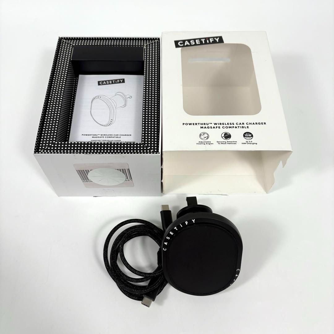 ケースティファイ 車載用マグネット式ワイヤレス充電器
