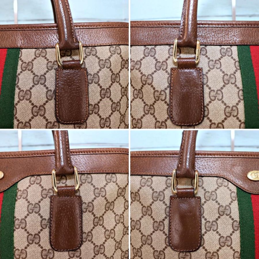 GUCCI オールドグッチ シェリーライン 大容量ハンドバッグ A4サイズ