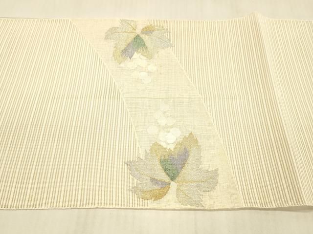 平和屋着物＊夏物 小紋 絽 手描き 葡萄文 正絹 逸品 AABA2806jd