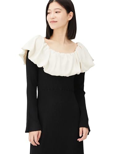 デコルテバルーンタイトニットワンピース レディース