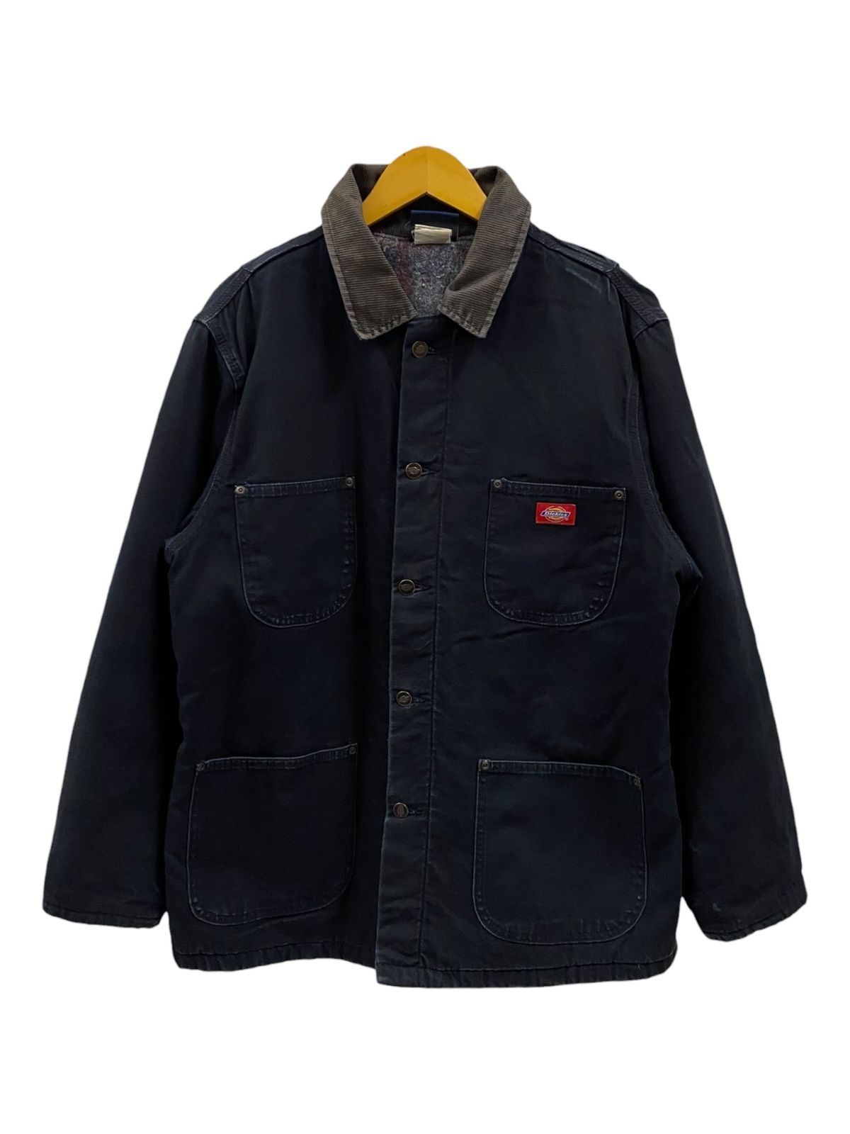 DICKIES ディッキーズ コットンカバーオール ダック地 キャンバス 古着 90s 00s L ブラック メンズ|078