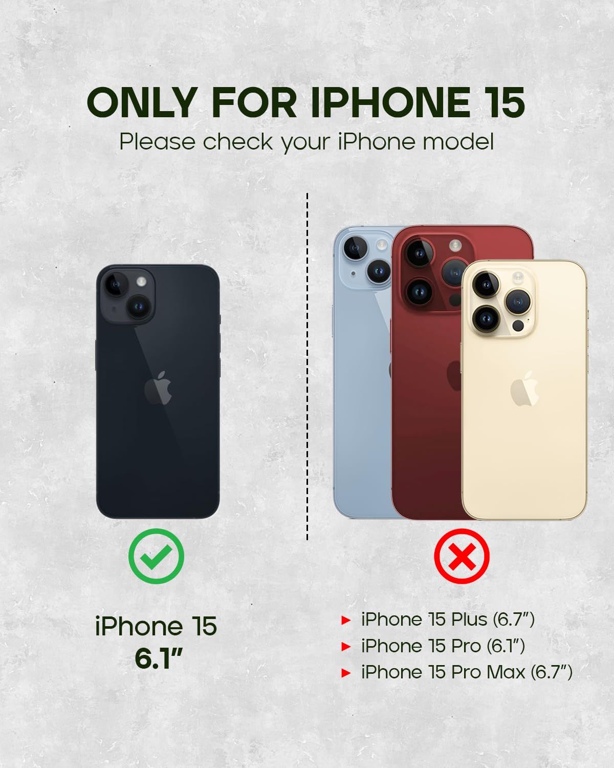 iPhone 15用レザーケース