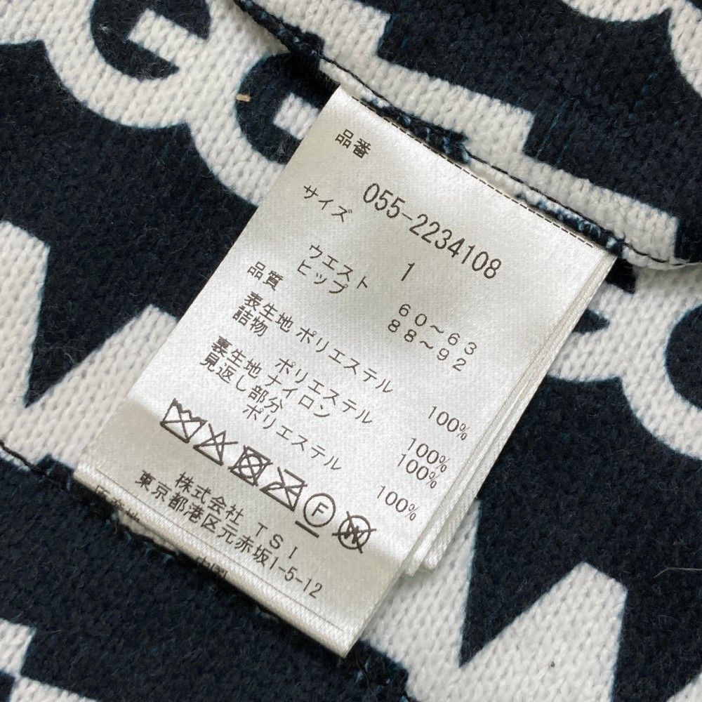 サイズ：1 PEARLY GATES パーリーゲイツ 中綿スカート 総柄 ネイビー系