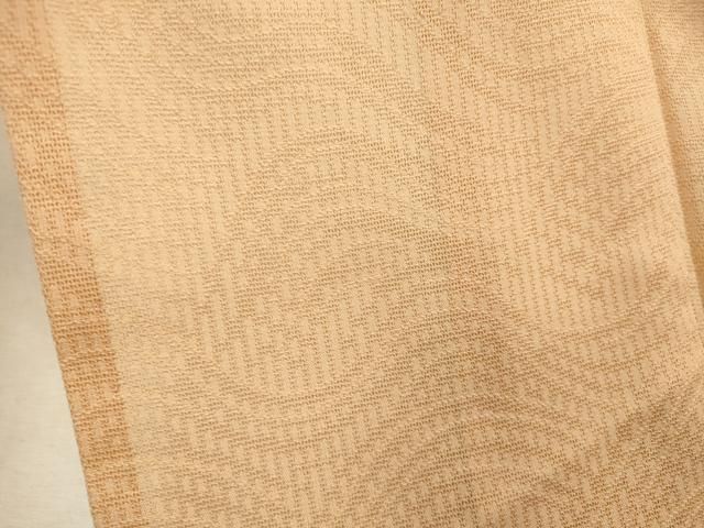 平和屋着物＊夏物 色無地 変わり絽 芝紋紗 洒落柿色 正絹 逸品