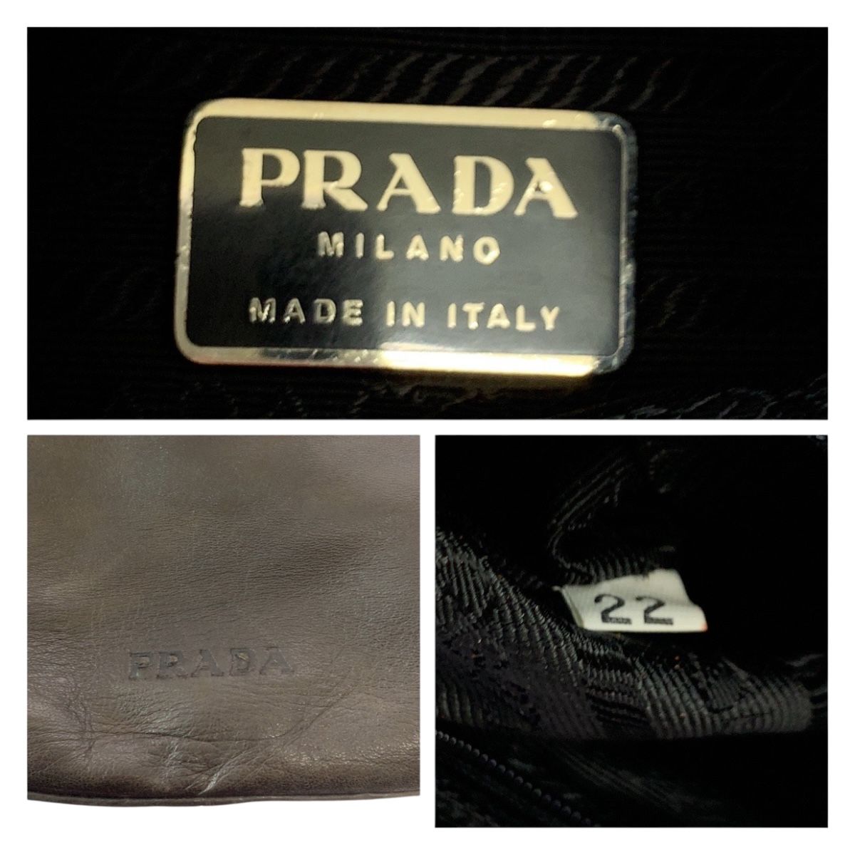 美品　PRADA プラダ　ショルダーストラップ　レザー　金具　焦茶　ブラウン 12411027_2.jpg