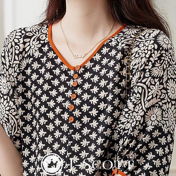 Bibiy. 花柄パフスリーブトップス ふっくら花びらパフスリーブブラウス