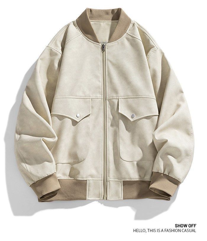 ジャケット・アウター HAS2SONS PU leather jacket HAS2SONS red curved blade sleeve PU leather jacket