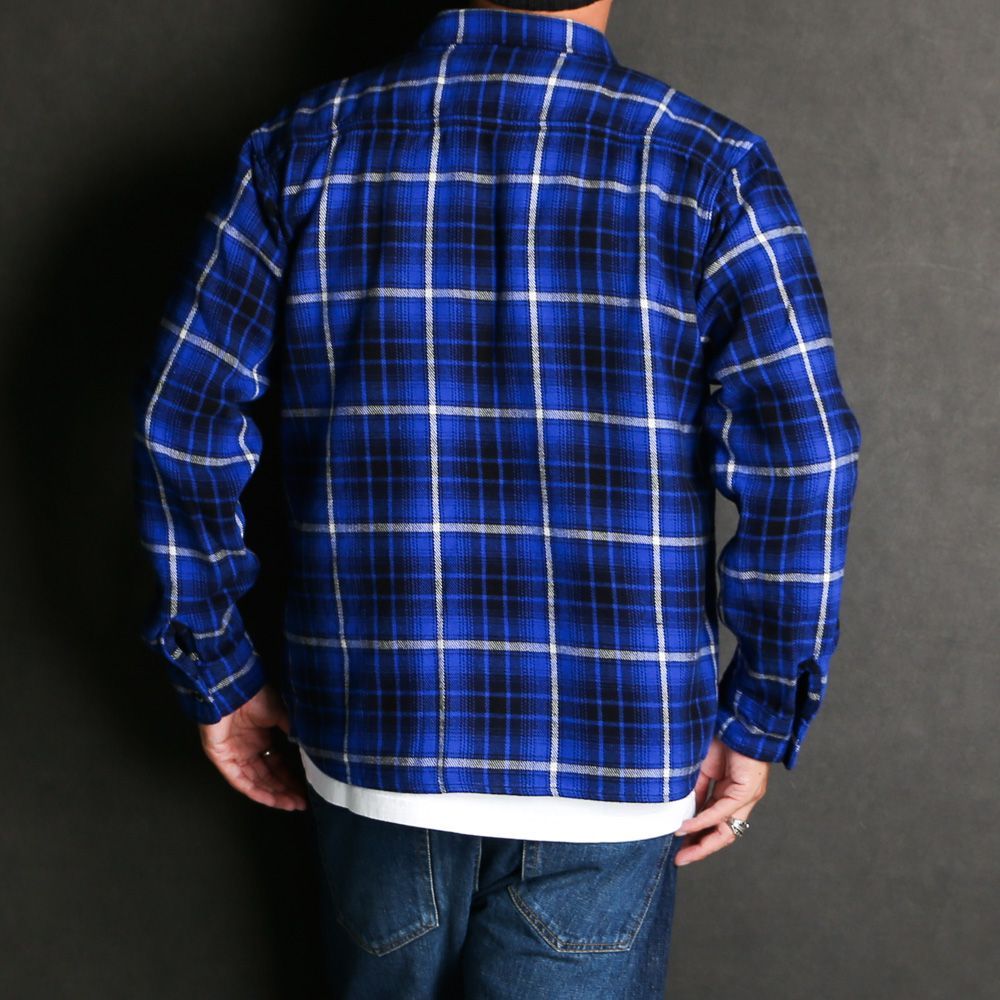 【RATS/ラッツ】COTTON FLANNEL BLUE CHECK SHIRT / コットンフランネル レギュラーカラーシャツ / 24'RS-0805【メンズ】【送料無料】