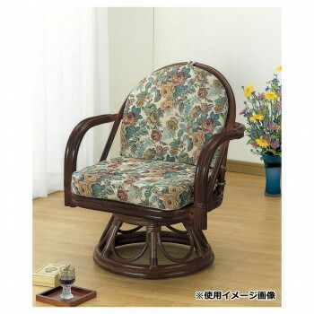  Romantic Rattan 籐ラウンドチェア 回転座椅子 S 104 B その他 キッチン消耗品