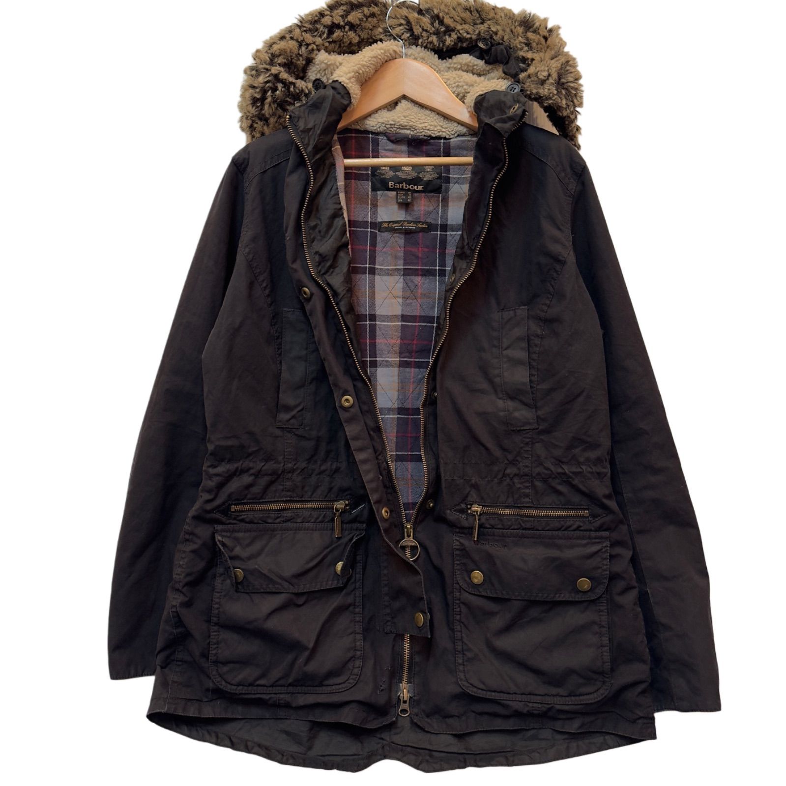 Barbour】Kelsall ワックスジャケット パーカー ファー付 y2k バブアー