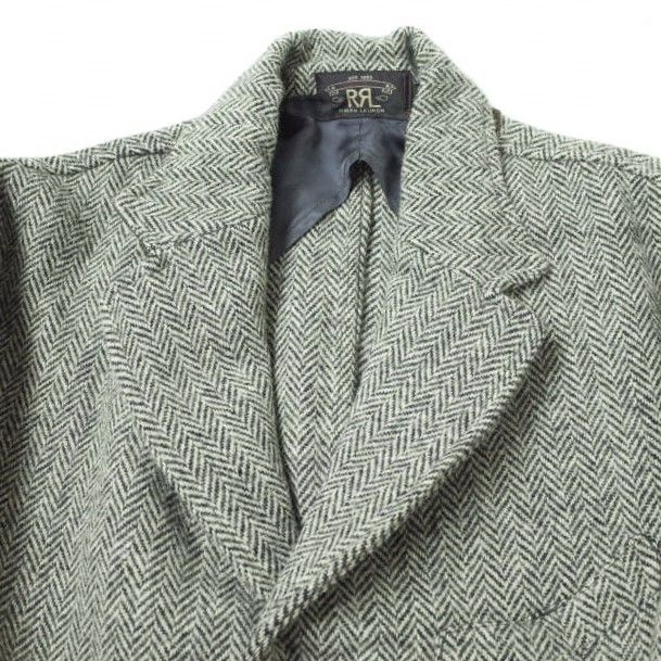 L RRL Harris Tweed スポーツ コート テーラード ジャケット ダブル