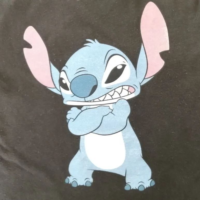 P0018【グレーMサイズ】ディズニー公式　スティッチ　Tシャツ 新品未使用 M スティッチ Tシャツ ユニセックス メンズ