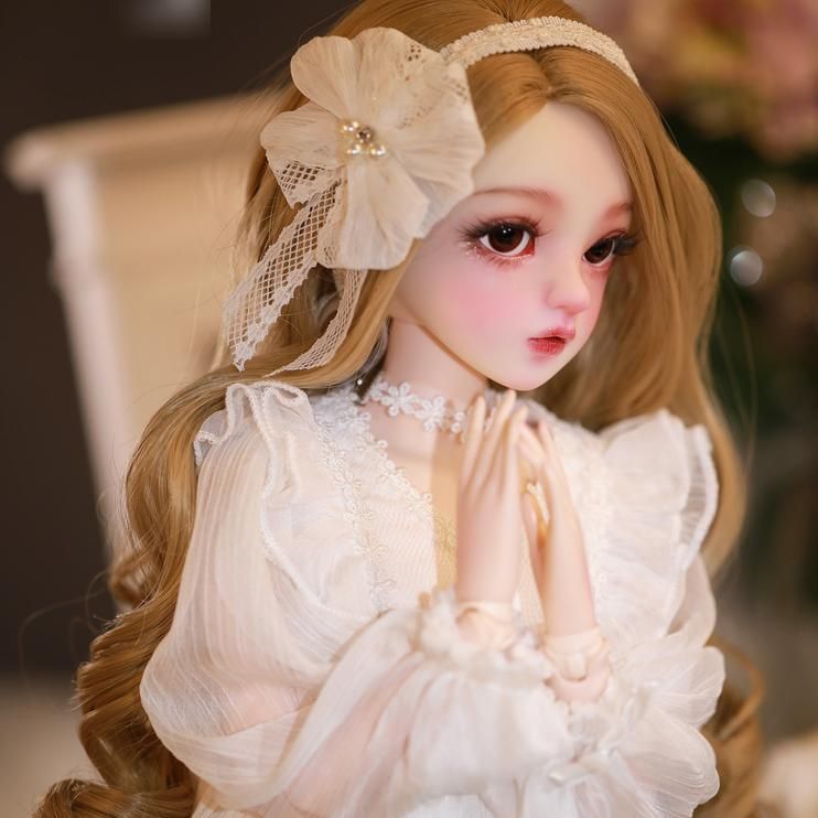 BJD 1|3ドール フルセット 本体 60cm 球体関節人形 眼球 洋服 メイク済 コーデ 全身セット ドレス ワンピース お人形 ドール ウィッグ ロングカール 女の子 お姫様 美人