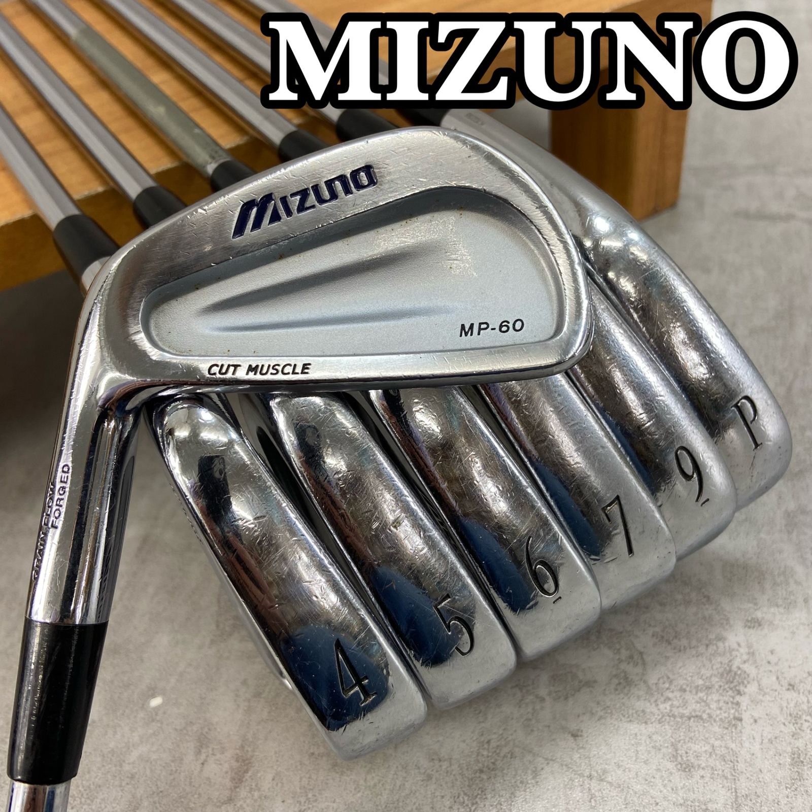 レフティー MIZUNO ミズノ MP-60 メンズゴルフ アイアン7本セット スチール S300 左利き用 ダイナミックゴールド