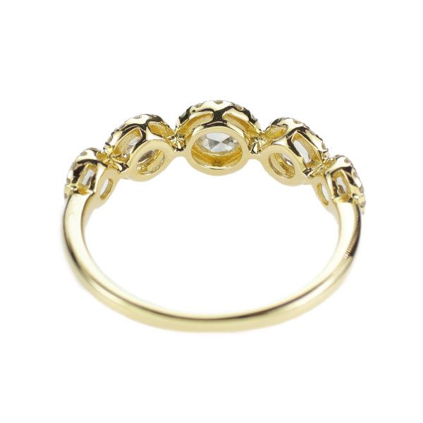 K18YG ローズカット/シングルカット ダイヤモンド リング 0.60ct  