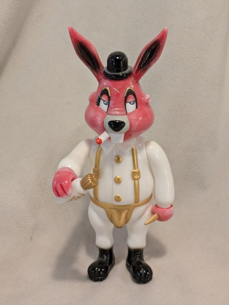 BLACKBOOK TOY A CLOCKWORK CARROT FRANK KOZIK mini Alex (ボディ白/金/顔手赤白マーブル)