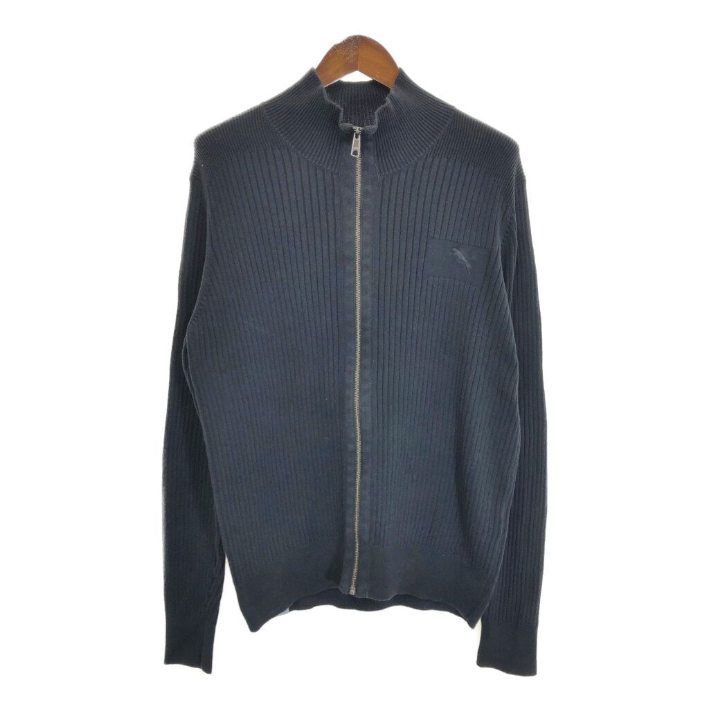 PUMA プーマ ドライバーズニットセーター スポーツ ブラック (メンズ L) 中古 古着 T0447