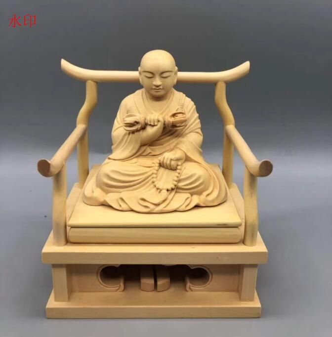 真言宗 木彫仏像 仏教美術 精密細工 弘法大師像 置物