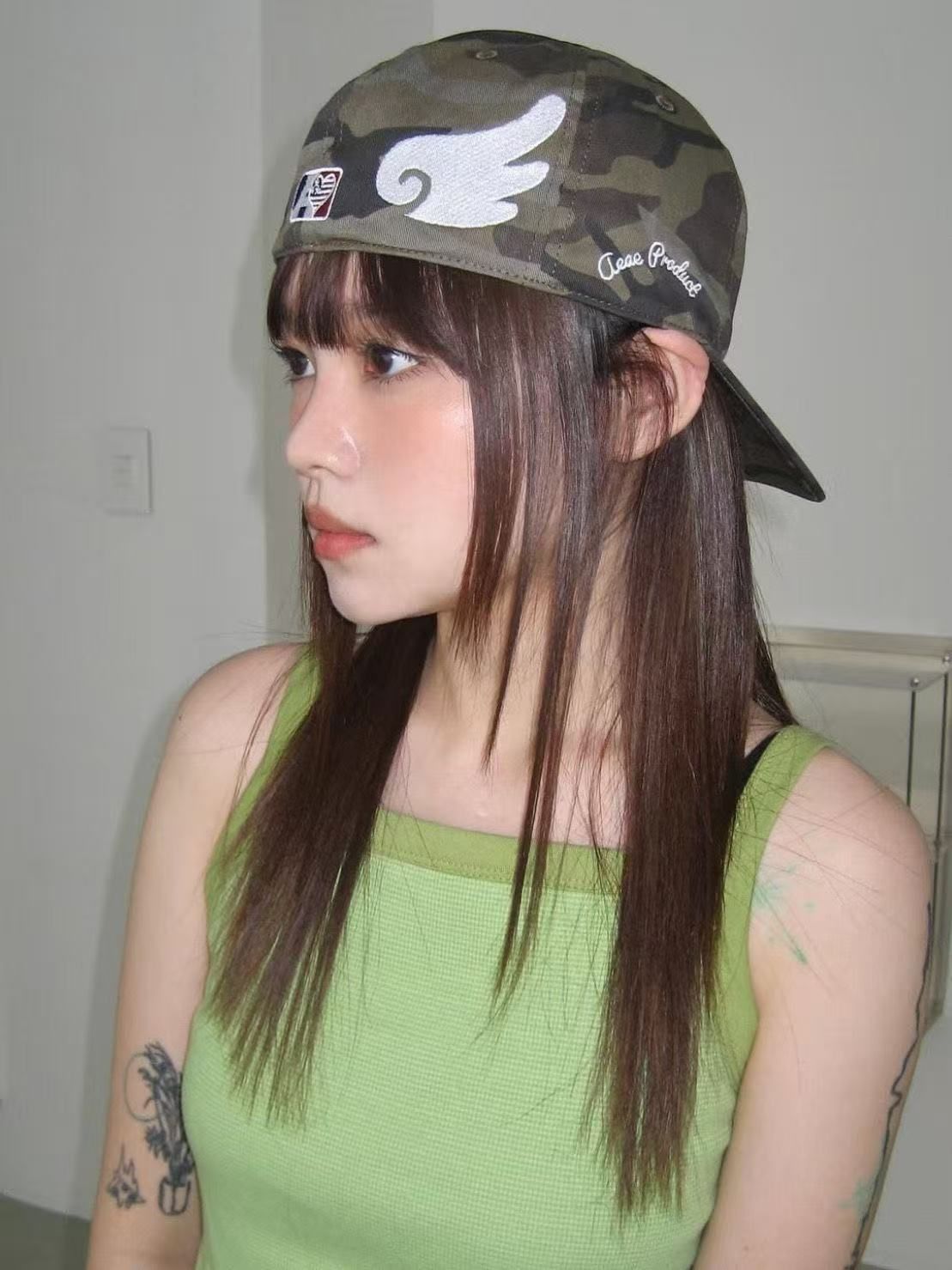 大人気‼️aeae 迷彩柄 ベースボールキャップ MUSINSA公式 | AEAE WEB LOGO CAMO 5 PANNEL CAP - [GREEN]