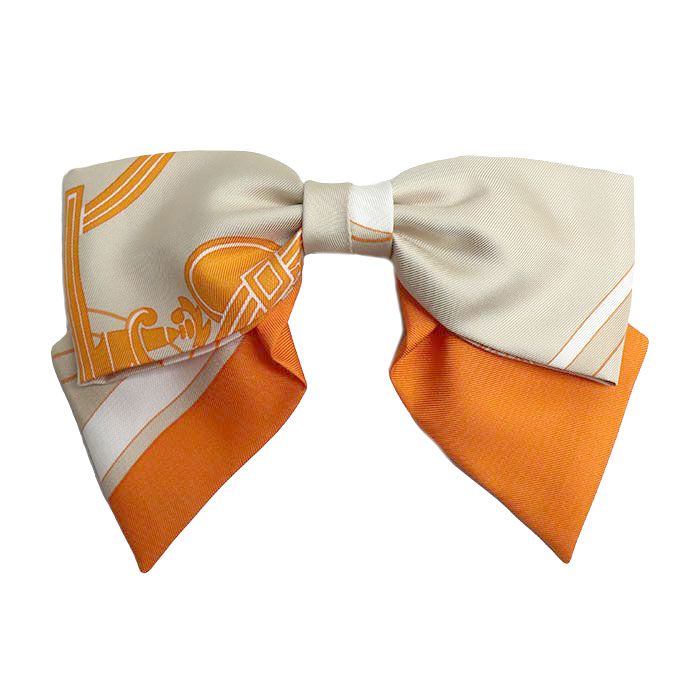 HERMES エルメス シルク グルネルGM バレッタ レディース