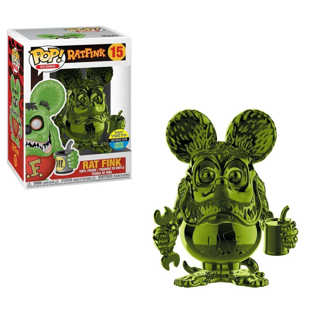 レア！ 限定300個 ラットフィンク RAT FINK 2005 レジン フィギュア アメリカン 雑貨 エドロス ED ROTH ムーンアイズ -  フィギュア