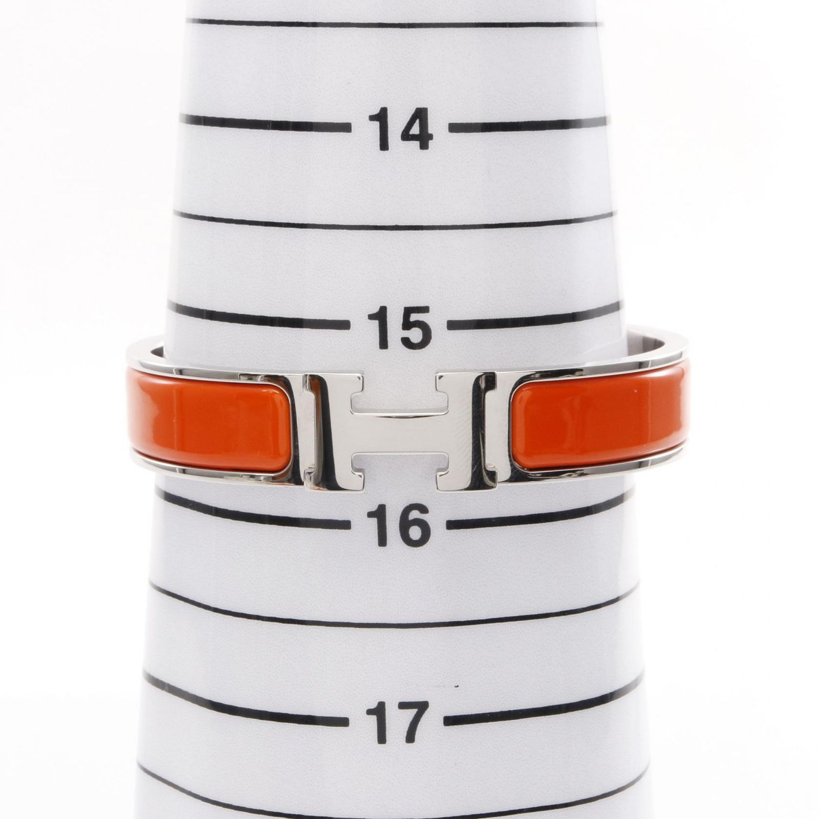 エルメス バングル オレンジ、ステンレス エルメス HERMES バングル