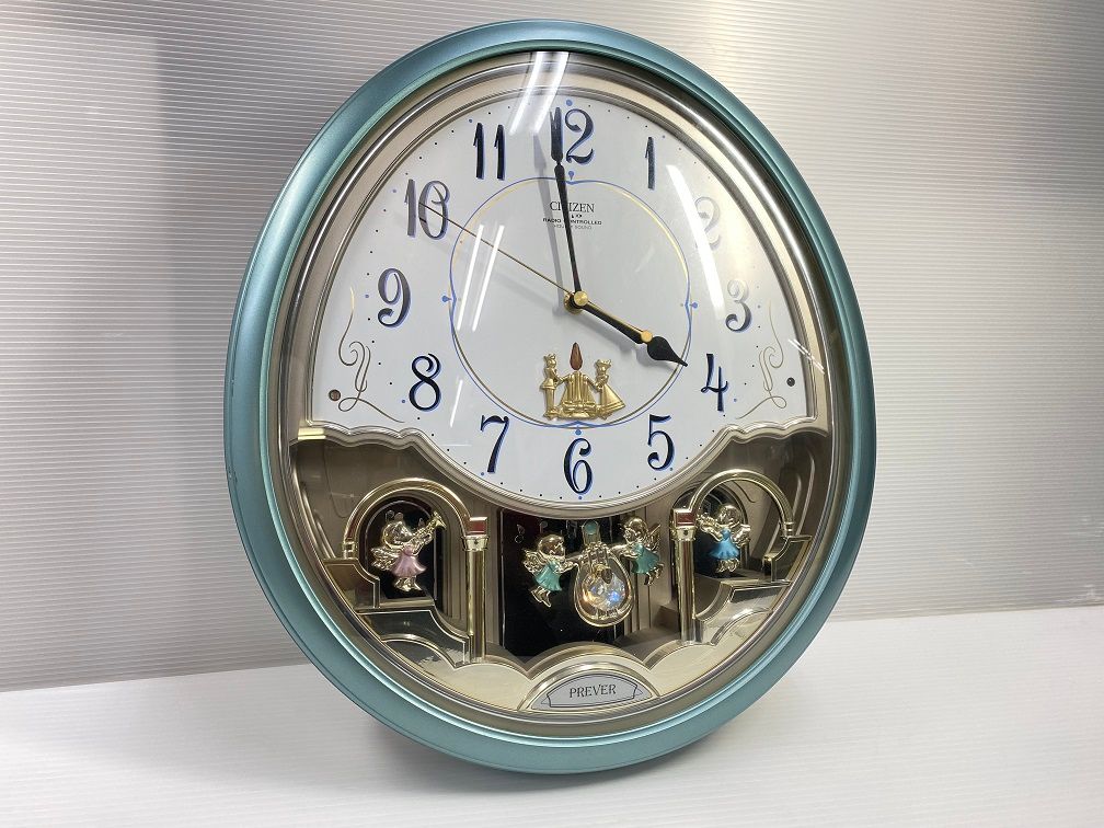中古品】シチズン 掛け時計 パルミューズプレベール 電波時計