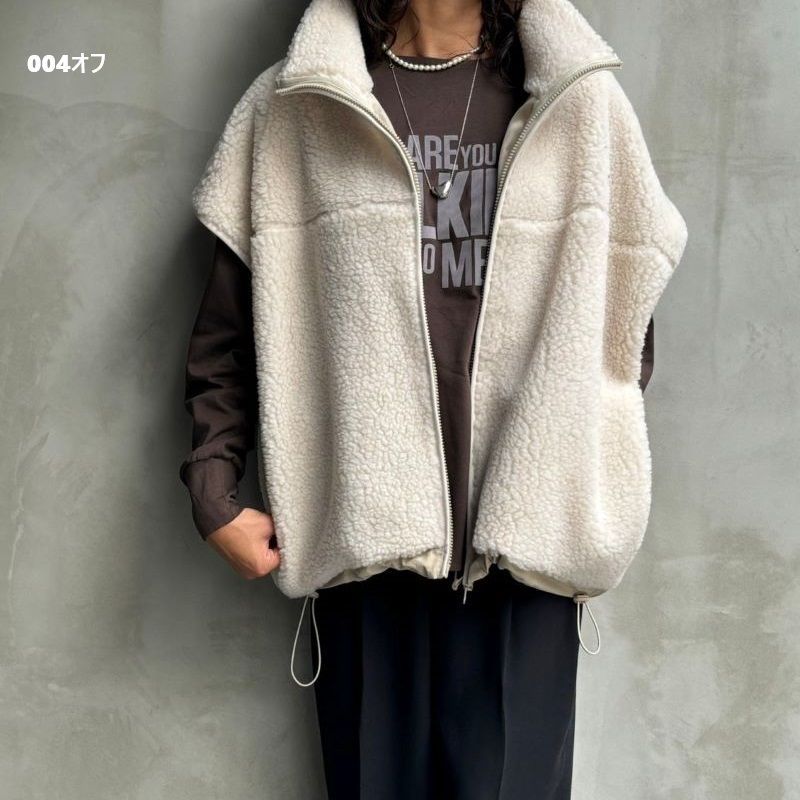 SALE】スタンドカラーボアベスト flamingo firm フラミンゴファーム 