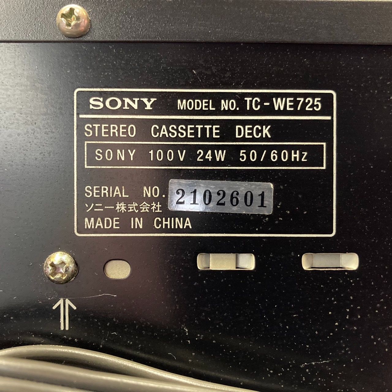 SONY カセットデッキ　TC-WE725 修理品カセットテープ