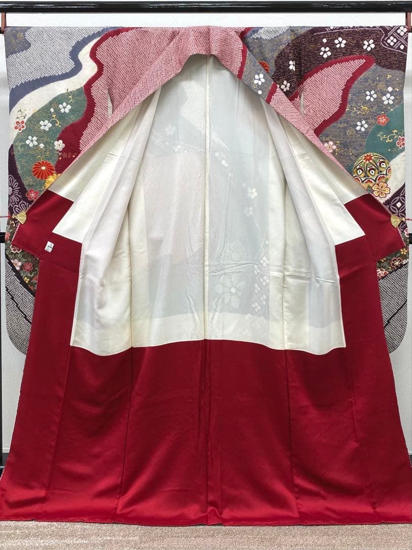 振袖 豪華 刺繍 金駒 金彩 絞り 紋意匠 身丈166cm 撥水加工 MO2668 