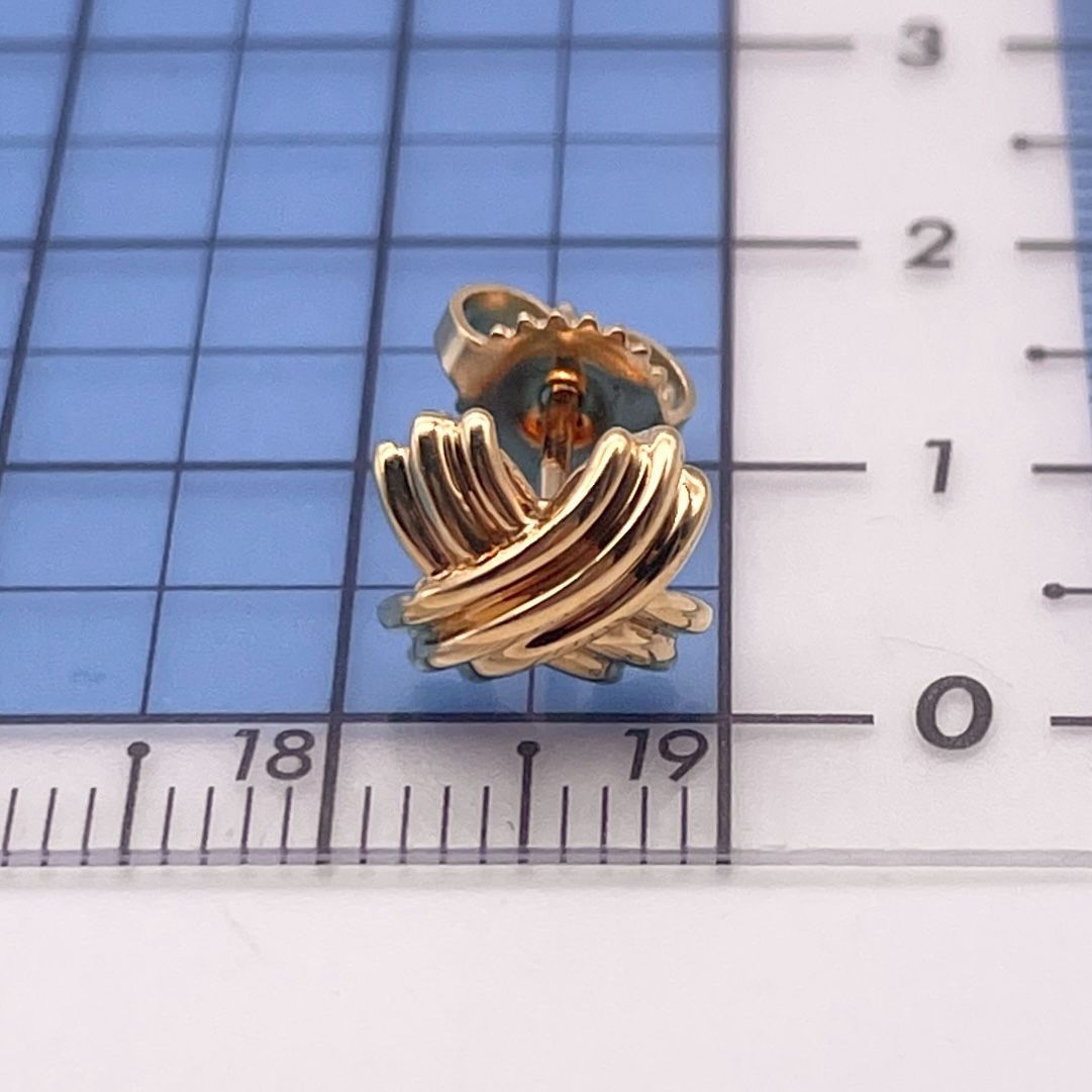 Tiffany&Co.  シグネチャー ピアス　クロスピアス 750 K18片耳 TIFFANY&Co. ティファニー ピアス クロスステッチ K18 750 新品