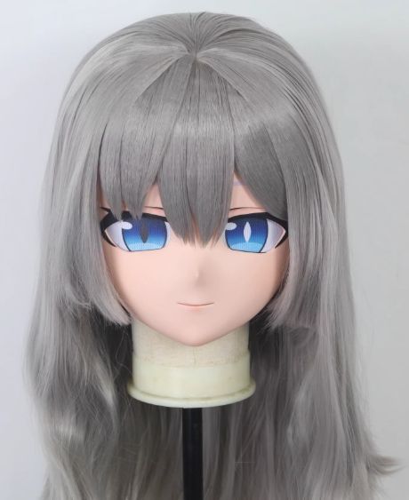 全頭マスク カツラ付き ロック付き NO.380 ドール ヘッドロリータ人形 コスプレ 変身 仮装 着ぐるみ kigurumi 二次元 残り7文字