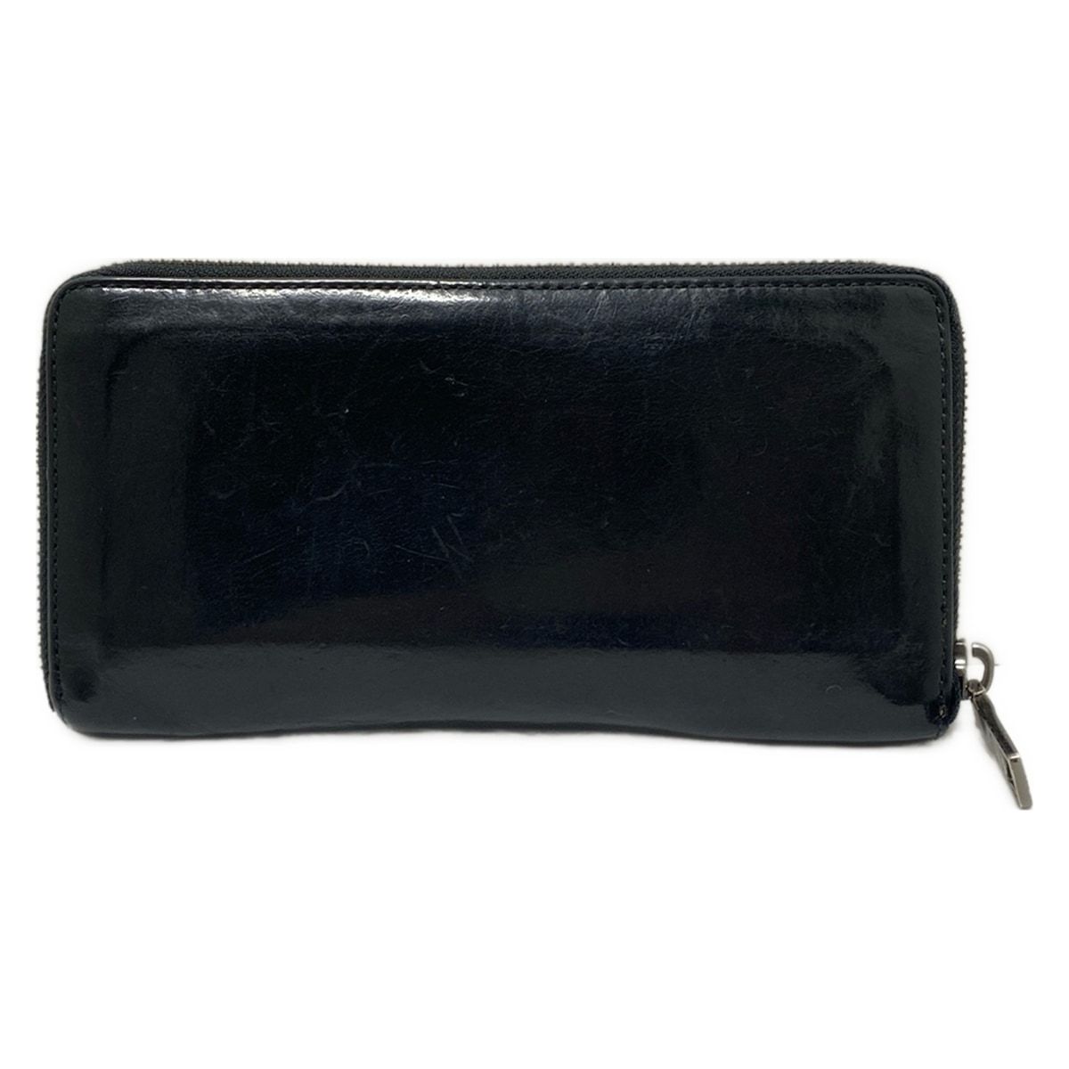 COACH コーチ 長財布 モダン ウォーターバッファロー レザー アコーディオン ウォレット 74972 黒 ラウンドファスナー レザー