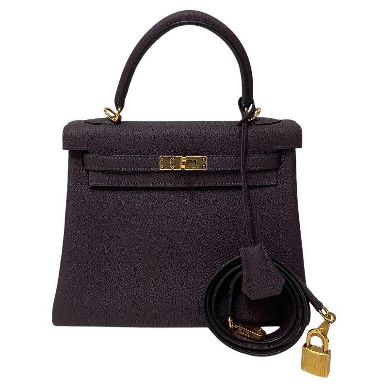 エルメス HERMES ケリー25 内縫い D刻印 レザン ゴールド金具 トゴ  