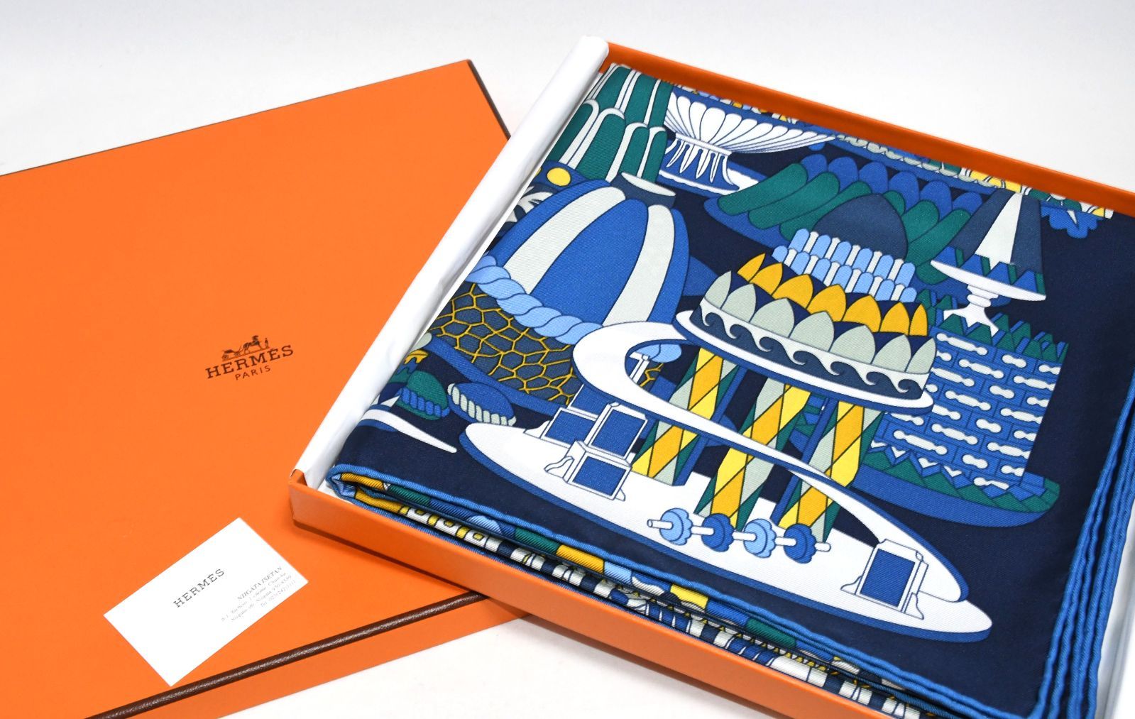 Hermes エルメス スカーフ 90 ラ・パティスリー・フランセーズ Hermes エルメス スカーフ 90 ラ・パティスリー・フランセーズ