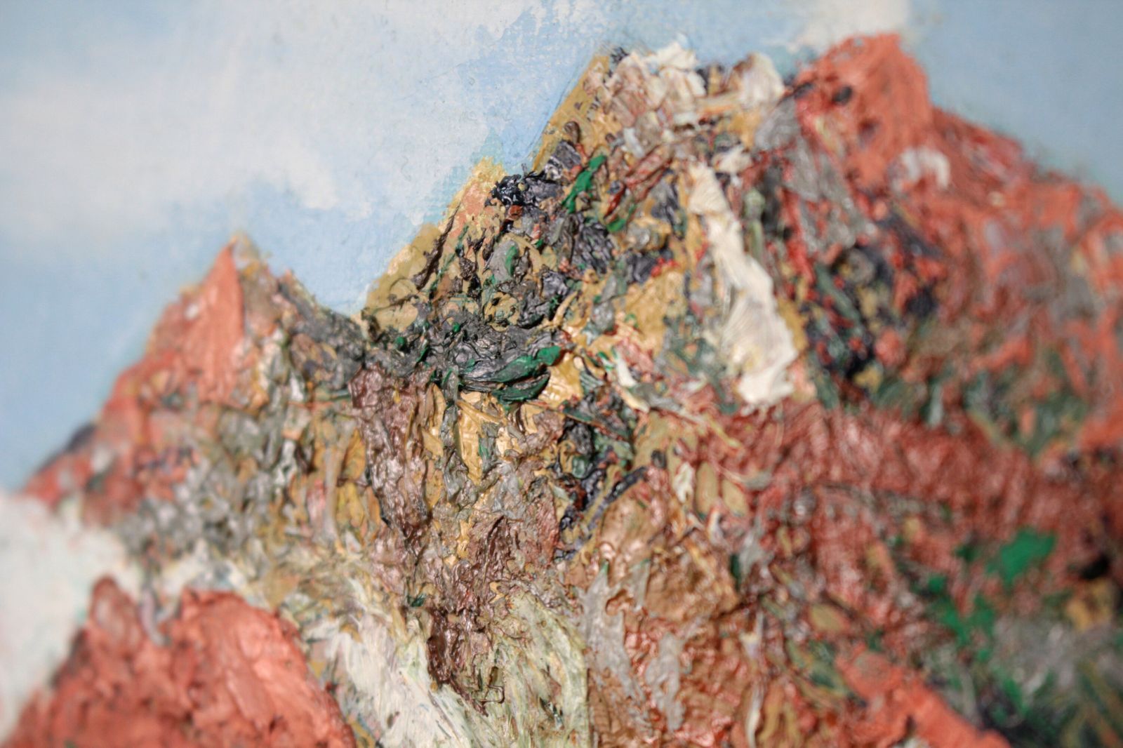 吉井靖治『昭和新山』油彩画【真作保証】 絵画 吉井靖治『昭和新山』油彩画【真作保証】 絵画の通販 by 北海道