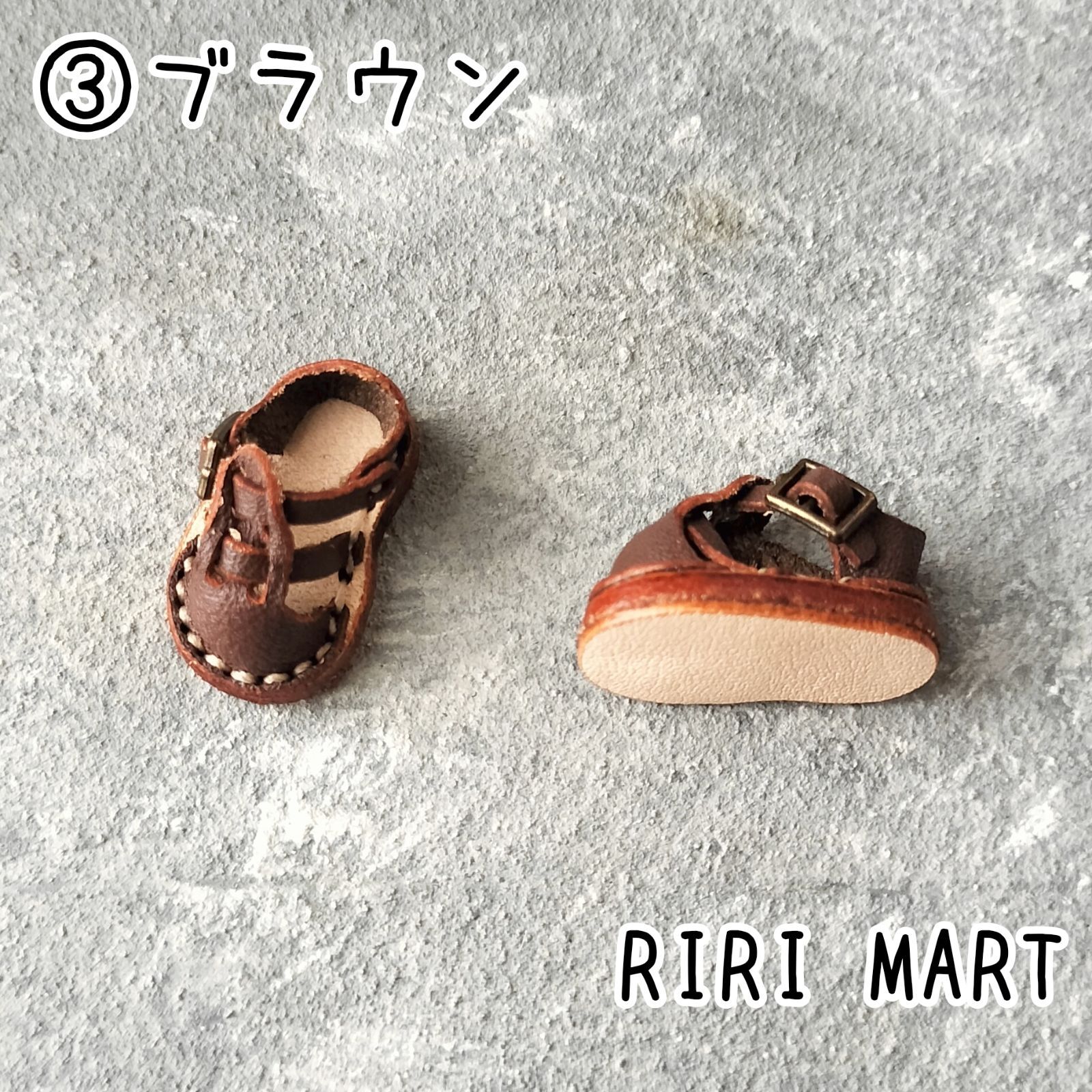 オビツ11 革サンダル ねんどろいどどーる 靴 - メルカリ