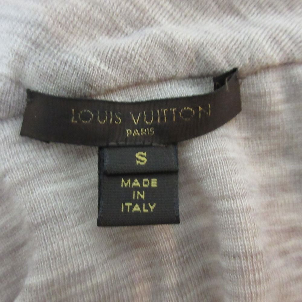 LOUIS VUITTON - 美品 LOUIS VUITTON ルイヴィトン ボウタイ ロゴチャーム付き ウールニットセーター サイズS グレージュ レディース 古着 中古 USED LOUIS VUITTON - 美品 LOUIS VUITTON ルイヴィトン ボウタイ