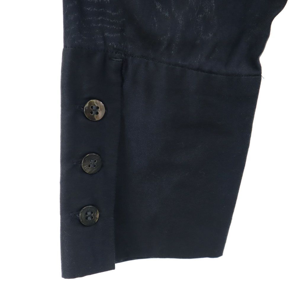 ワイズフォーリビング 日本製 長袖 ブラウス ネイビー Y’s for living シャツ レディース ワイズフォーリビング 日本製 長袖 ブラウス ネイビー Y's for living