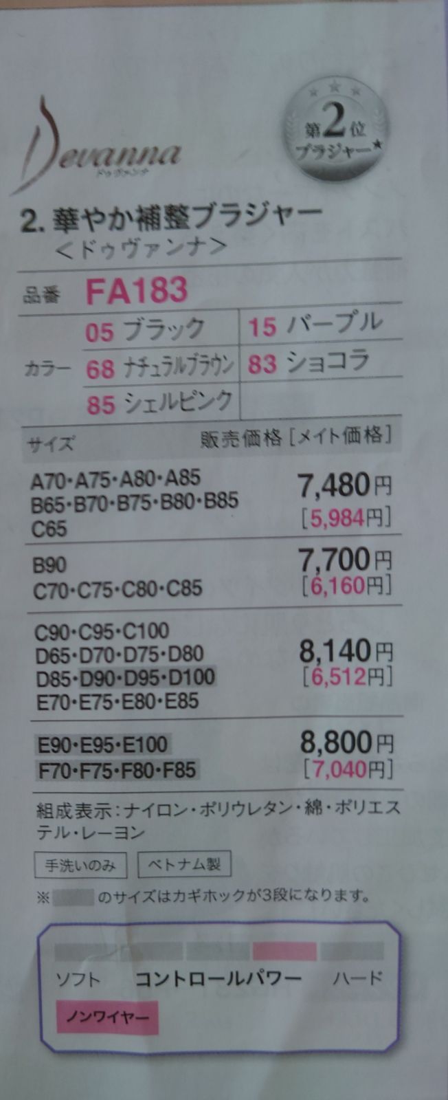 シャルレ華やか補整ブラジャーC95サイズ未開封 - 下着