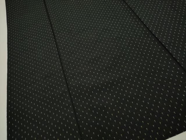 平和屋着物▽本塩沢 単衣 十字絣 黒地 正絹 逸品 CAAV3885dy - メルカリ