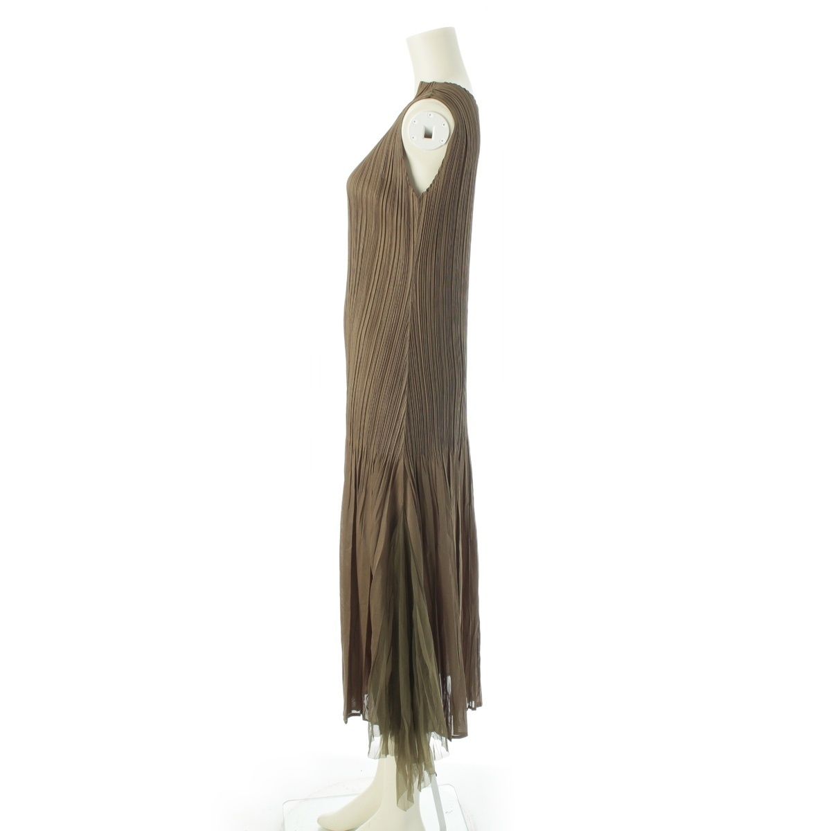 【美品】プリーツプリーズ ノースリーブ ワンピース ドレス サイズ3 PLEATS PLEASE ISSEY MIYAKE】プリーツプリーズイッセイミヤケ