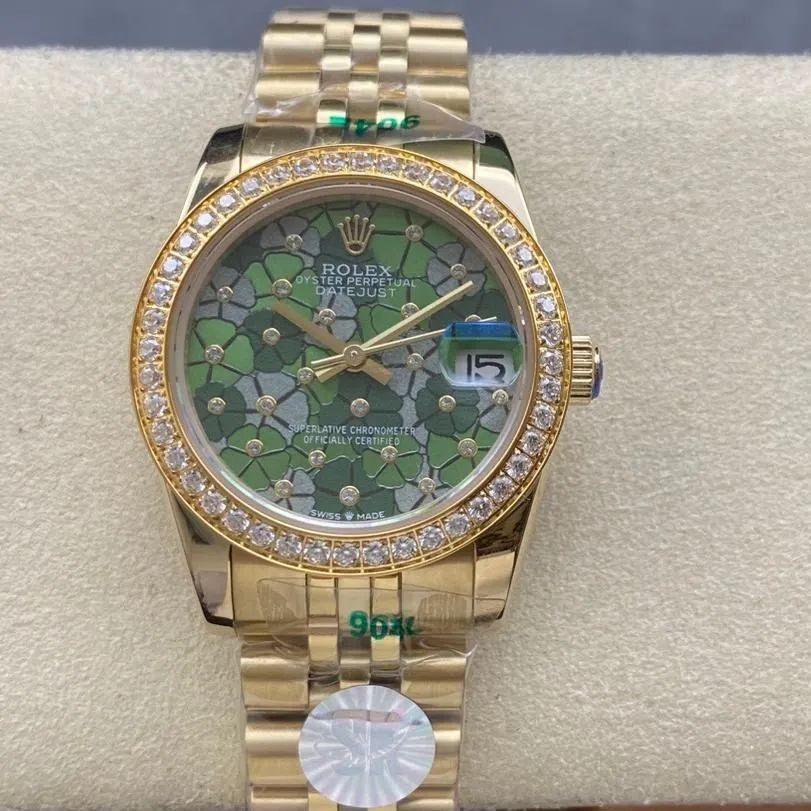 ROLEXロレックスのデイトジャストのクローバー文字盤のレディース  